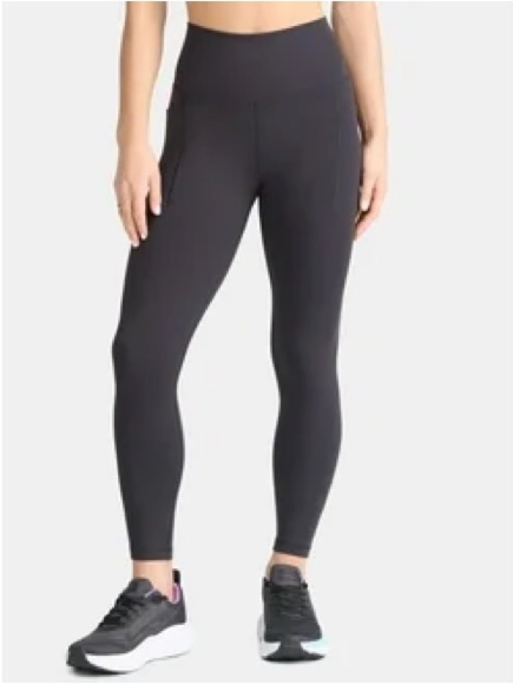 Yogalicious Lux Stretch Leggings Size XS Gray Athletic Wear Phone Pockets